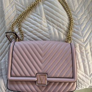 Victoria's Secret Pink and Gold Crossbody Bag